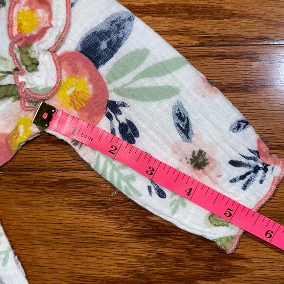 Mud Pie Baby Girls Floral Cotton Gauze One Piece Size 0-3M - Picture 15 of 15